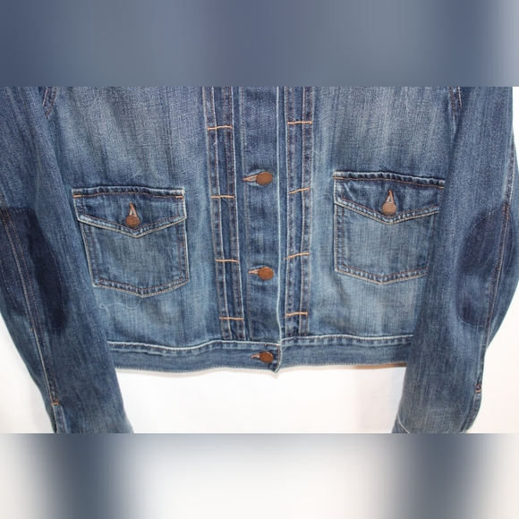 Gap 1969 Drop Pocket Yosemite Retro Modern Jacket Women's Medium Blue Denim Jean - Picture 5 of 9